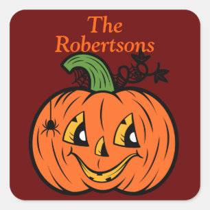 Halloween-Party Gefallen Beutel Beängstigende Aufk Quadratischer Aufkleber