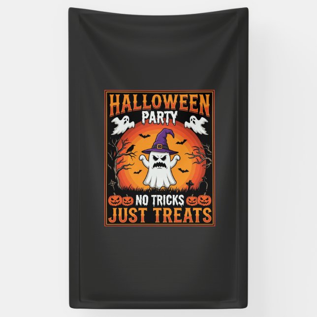 Halloween-Party-Geist Keine Tricks, nur Leckerlis Banner (Vertikal)