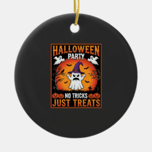 Halloween-Party-Geist Keine Tricks, nur Leckerlis Keramik Ornament