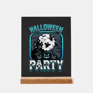 Halloween-Party-Geister-Kürbis-Vektordesign Acrylschild