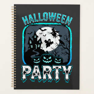 Halloween-Party-Geister-Kürbis-Vektordesign Planer