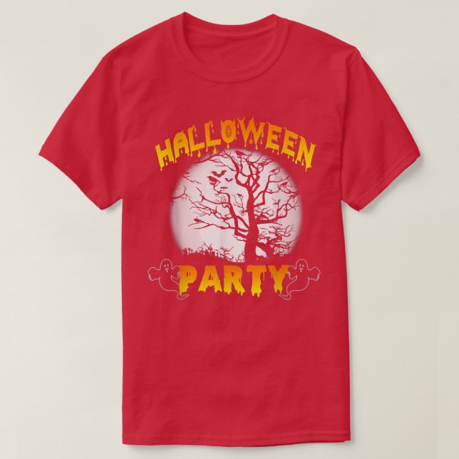 Halloween-Party Geschenk Beängstigende Spuk Waldge T-Shirt (Design vorne)