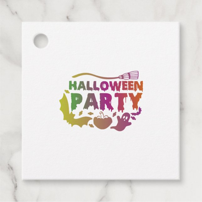 Halloween-Party Geschenkanhänger (Vorderseite)