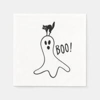 Halloween-Party Ghost und Black Cat Niedlich Spook