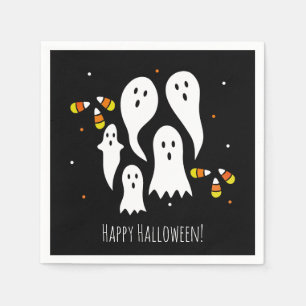 Halloween-Party Ghosts & Candy Mais Schwarzes Oran Serviette