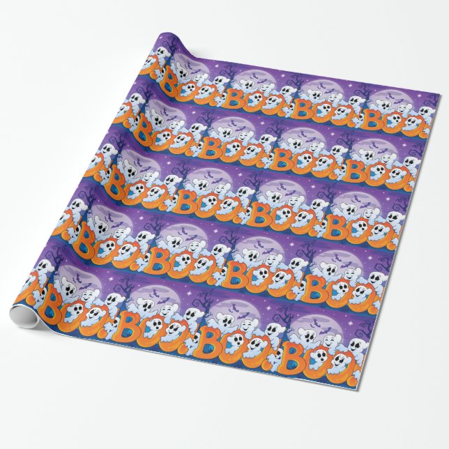 Halloween-Party Gift Wrap Geschenkpapier (Ungerollt)