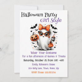 Halloween-Party Girl Style Einladung