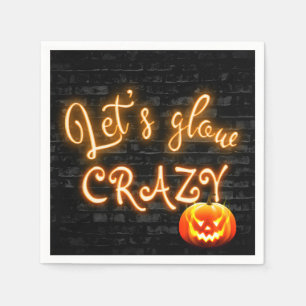 Halloween-Party-Glowschild mit Jack-o-lantern Serviette