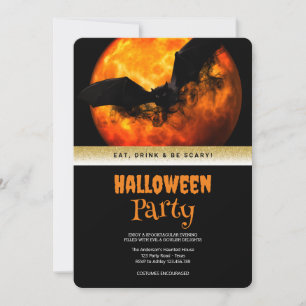 Halloween-Party Gothic Bat Einladung