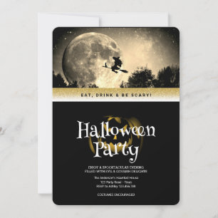 Halloween-Party Gothic Fantasy Mond Einladung