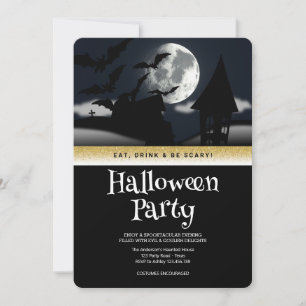 Halloween-Party Gothic Fantasy Mond Einladung