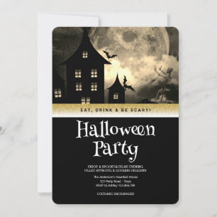 Halloween-Party Gothic Fantasy Moon Einladung
