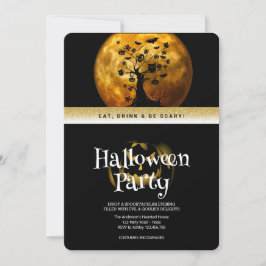 Halloween-Party Gothic Fantasy Moon Einladung