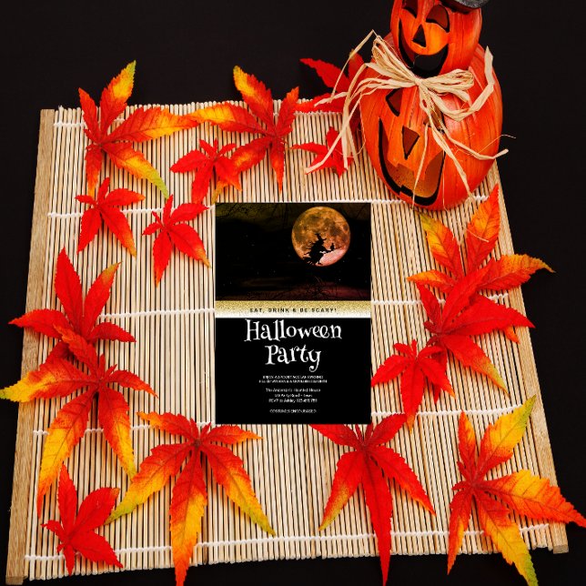 Halloween-Party Gothic Fantasy Moon Hexe Einladung (Von Creator hochgeladen)