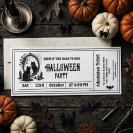 Halloween-Party Gothic-Skeleton-Ticket Einladung