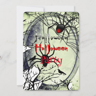 Halloween-Party Gothic Spinnennetz Einladung