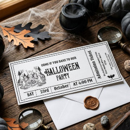 Halloween-Party-Gotische-Skelett-Karte Einladung