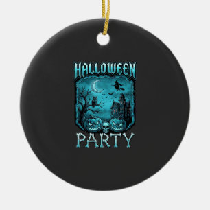 Halloween-Party Grusel-Haus Kürbisse Totenkopf Hex Keramik Ornament