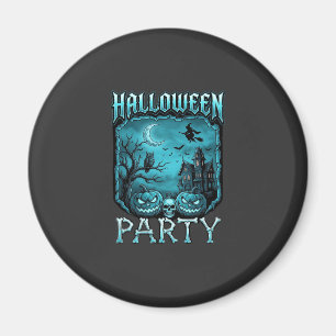 Halloween-Party Grusel-Haus Kürbisse Totenkopf Hex Magnet