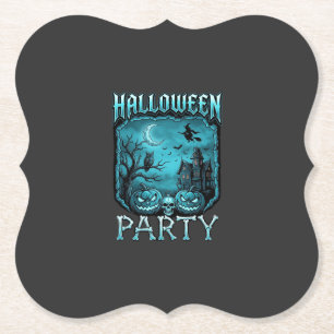 Halloween-Party Grusel-Haus Kürbisse Totenkopf Hex Untersetzer