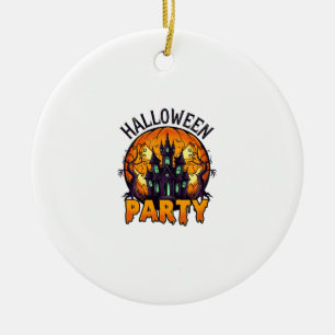 Halloween-Party Gruselhaus Kürbis Fledermäuse_1 Keramik Ornament
