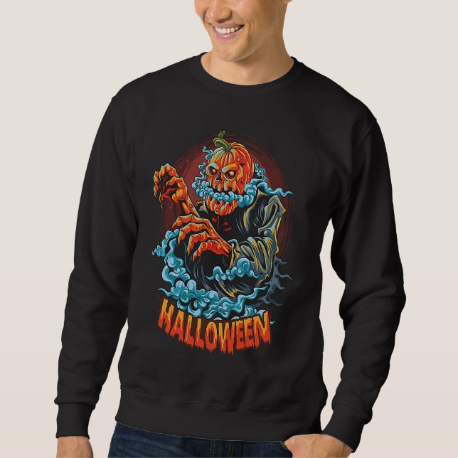 Halloween  Party Happy Pumpkin Graphic Plus Size Sweatshirt (Vorderseite)