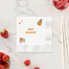 Halloween-Party Hat und Pumpkin Serviette