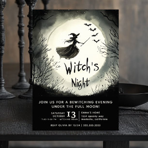 Halloween Party, Hexen Nacht, Mädchen Nacht Einladung