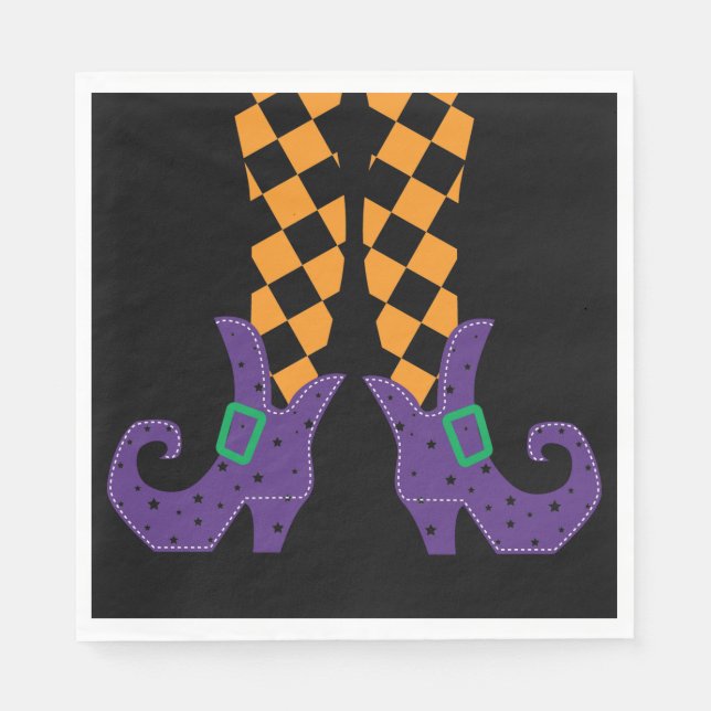 Halloween-Party Holiday Custom Retro farbenfroh Serviette (Vorderseite)