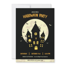 Halloween-Party House Black Einladung