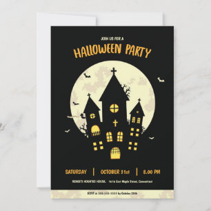 Halloween-Party House Black Einladung