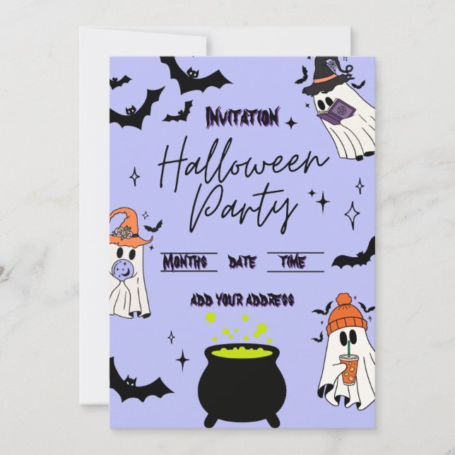 Halloween party invitation card einladung (Vorderseite)