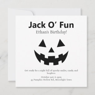 Halloween-Party Jack O’ Fun Pumpkin Feiertagskarte