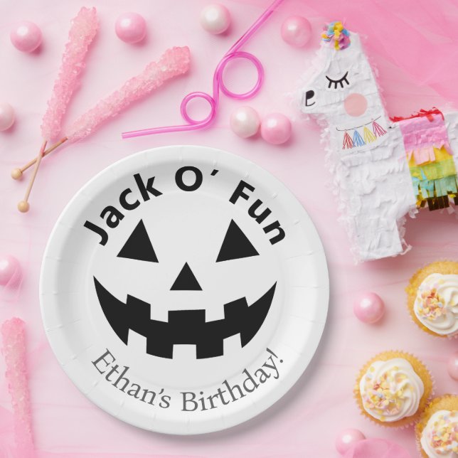 Halloween-Party | Jack O’ Fun Pumpkin Pappteller (Party)