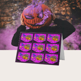 Halloween-Party, Jack o' Lantern und Muster Karte