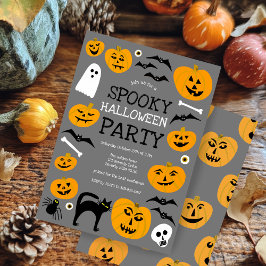 HALLOWEEN-PARTY Jack-o-Signalleuchten Niedlich Einladung