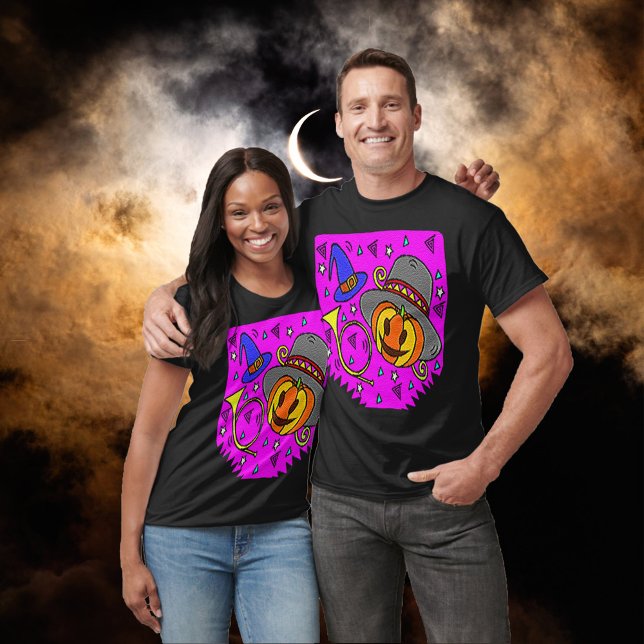 Halloween-Party Jack O'Lantern Bugle Lila Unisex T-Shirt (Halloween Party Jack O'Lantern Bugle Purple Unisex T-Shirt)