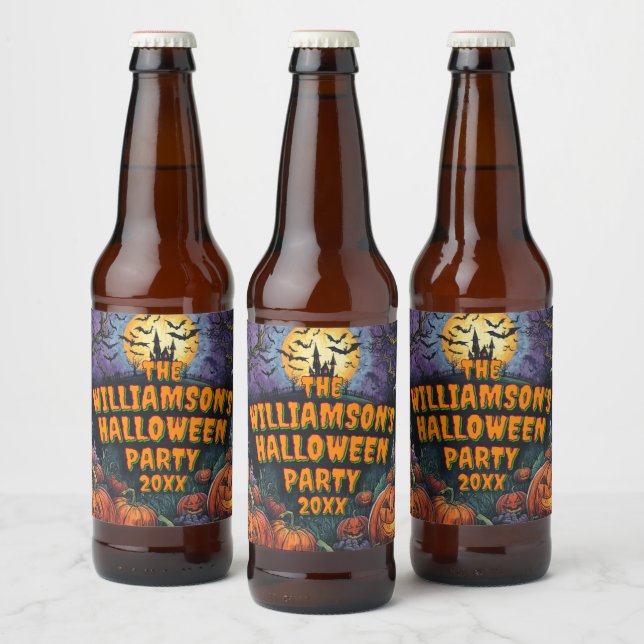 Halloween-Party Jahr hinzufügen Bierflaschenetikett (Flaschen)