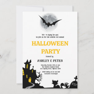 Halloween-Party jährliches Kostüm Spukhaus Einladung