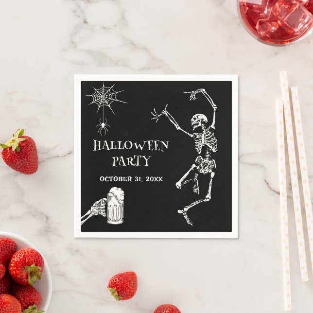 Halloween-Party Jump Skeleton Serviette (Beispiel)