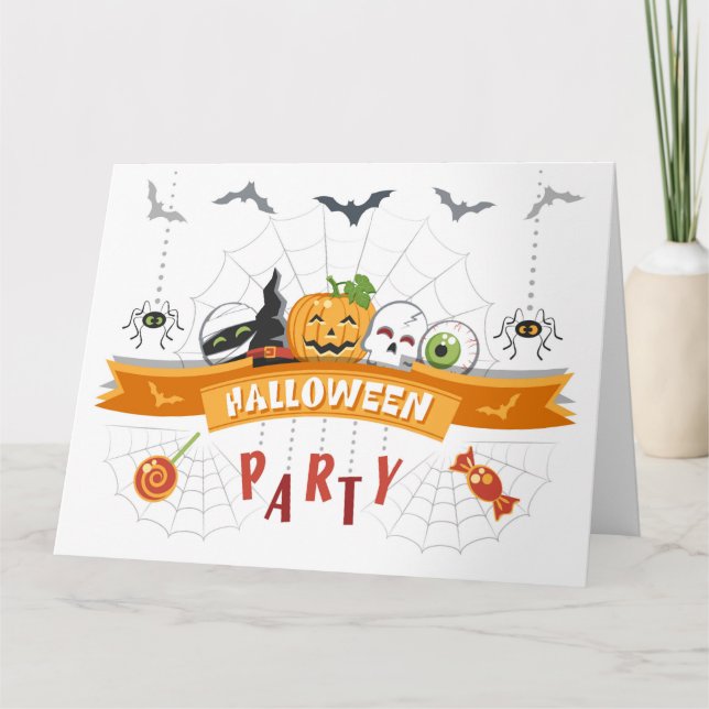 Halloween-Party Karte (Vorderseite)
