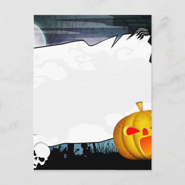 Halloween-Party-Karte Feiertagspostkarte (Vorderseite)