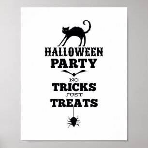 Halloween-Party keine Leckereien nur Tricks lustig Poster