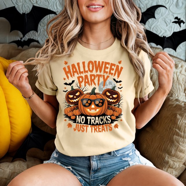Halloween-Party keine Spuren, nur Leckereien Pumpk T-Shirt (Von Creator hochgeladen)
