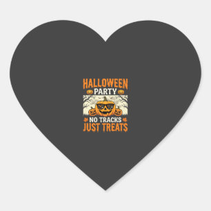 Halloween-Party Keine Tracks Nur Süßigkeiten Kürbi Herz-Aufkleber