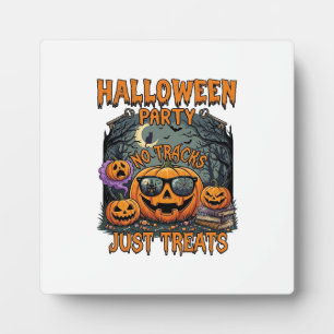 Halloween-Party Keine Tracks Nur Treats Sonnenbril Fotoplatte