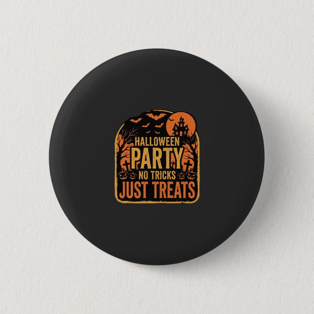 Halloween-Party Keine Tricks Nur Leckerlis Design_ Button (Vorderseite)