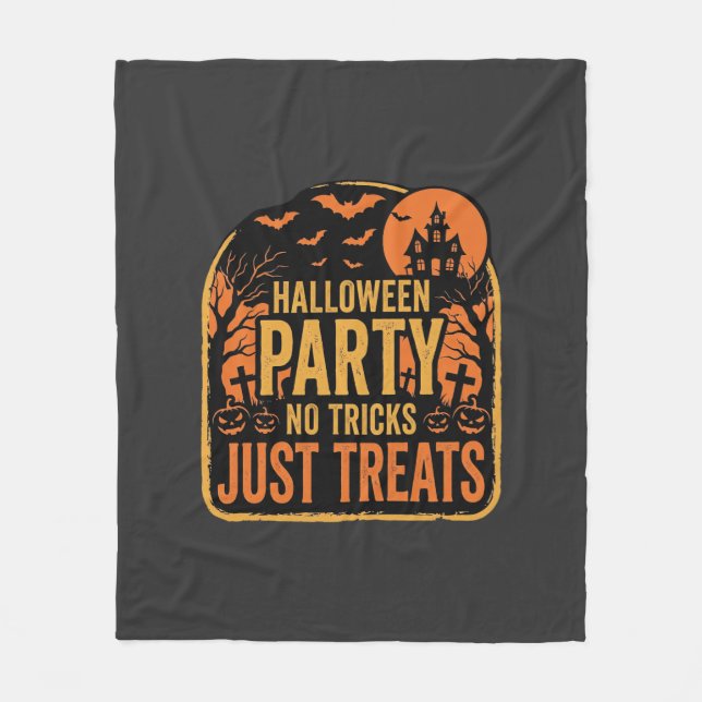 Halloween-Party Keine Tricks Nur Leckerlis Design_ Fleecedecke (Vorderseite)