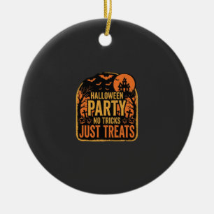 Halloween-Party Keine Tricks Nur Leckerlis Design_ Keramik Ornament