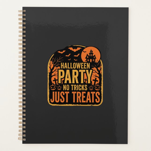 Halloween-Party Keine Tricks Nur Leckerlis Design_ Planer (Vorderseite)